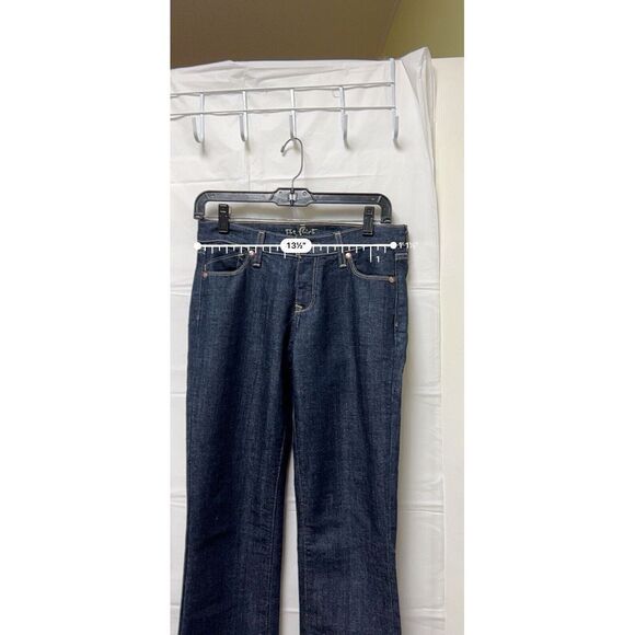 Old Navy The Flirt Women Size 27 Waist Blue Dark Wash Stretch Denim Jean CGH-C - Picture 3 of 8